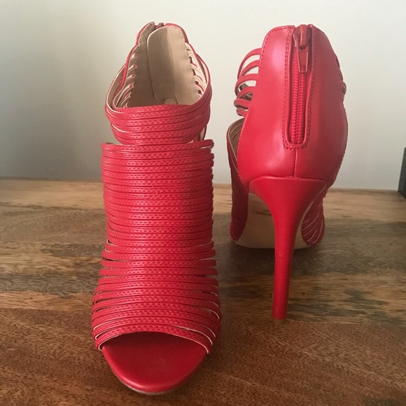 Liliana Shoes - NWOT Never Worn - Red Strap Heels